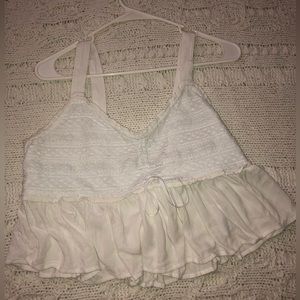 American Eagle cropped white top